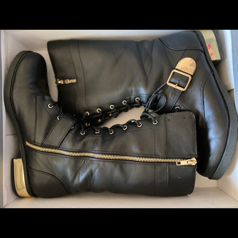 Black and Gold Boots
